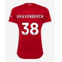 Fotballdrakt Dame Liverpool Ryan Gravenberch #38 Hjemmedrakt 2023-24 Kortermet